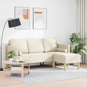 Sofa Set Leinenoptik mit Kissen