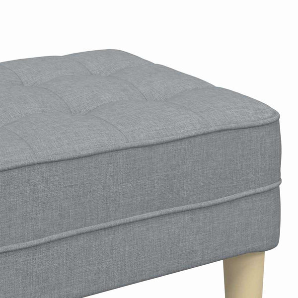 Hellgraue Stoffbank mit Kissen, 113 cm