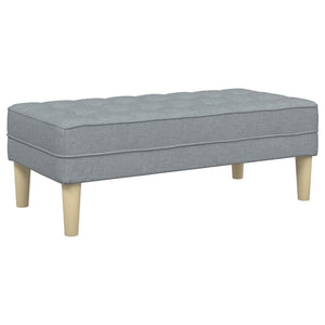 Hellgraue Stoffbank mit Kissen, 113 cm