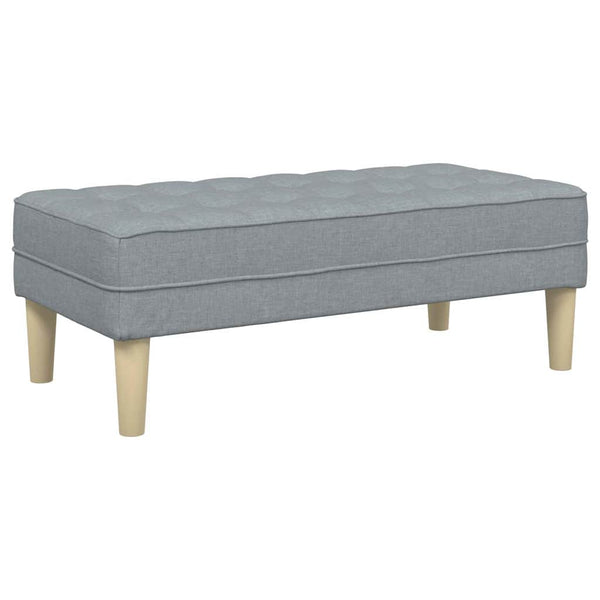 Hellgraue Stoffbank mit Kissen, 113 cm