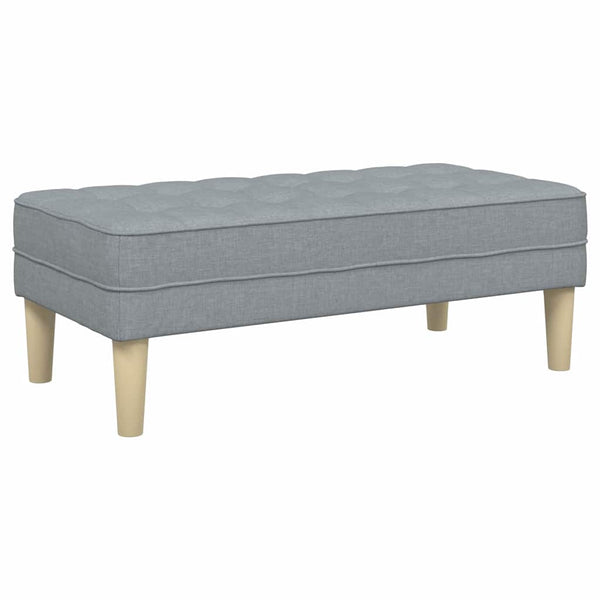 Hellgraue Stoffbank mit Kissen, 113 cm
