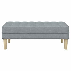 Hellgraue Stoffbank mit Kissen, 113 cm