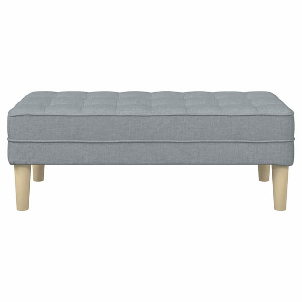 Hellgraue Stoffbank mit Kissen, 113 cm