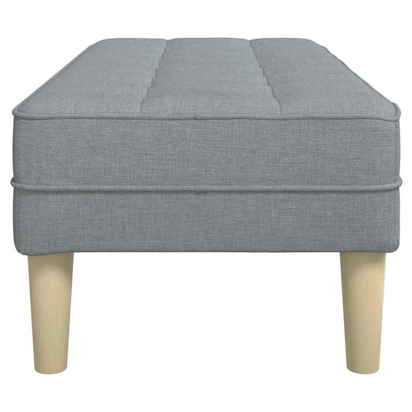 Hellgraue Stoffbank mit Kissen, 113 cm