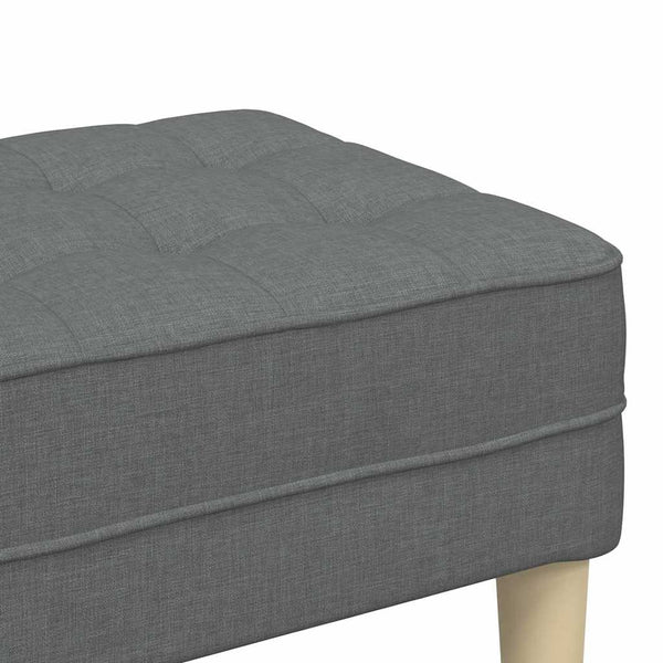 Bank mit Kissen Dunkelgrau 113 cm
