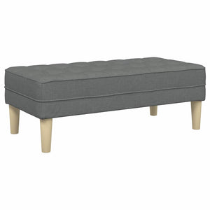 Bank mit Kissen Dunkelgrau 113 cm