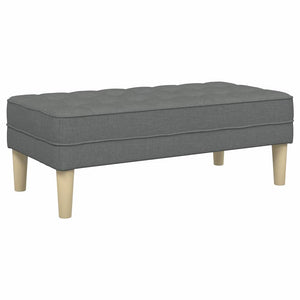 Bank mit Kissen Dunkelgrau 113 cm