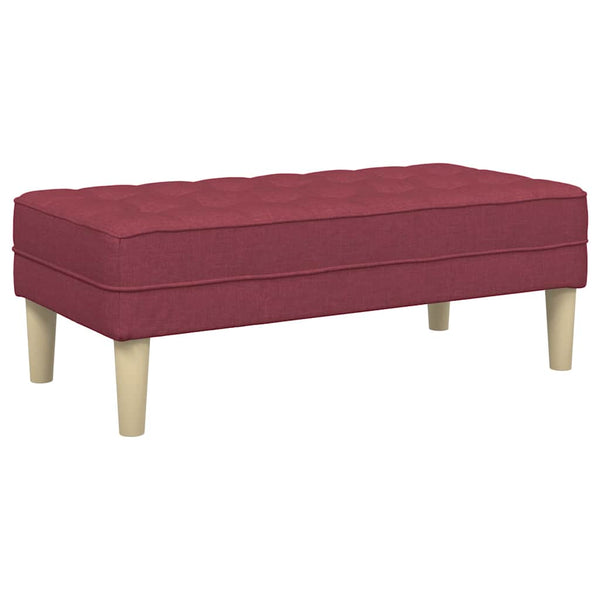 Weinrote Stoffbank mit Kissen, 113 cm