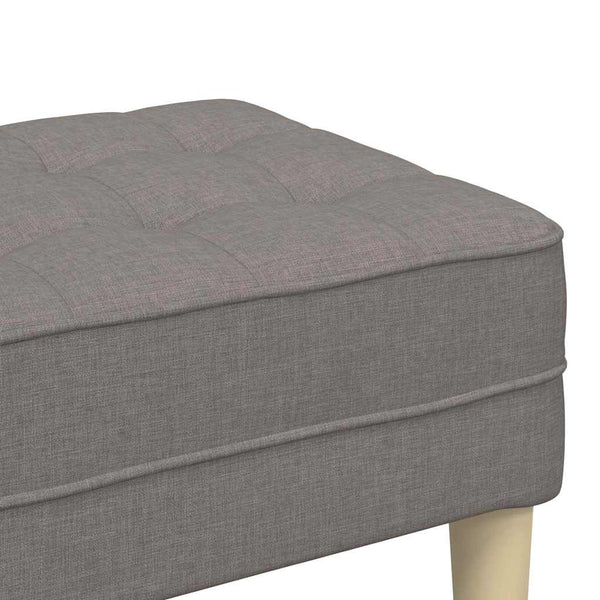 Bank mit Kissen Taupe Stoff 113 cm