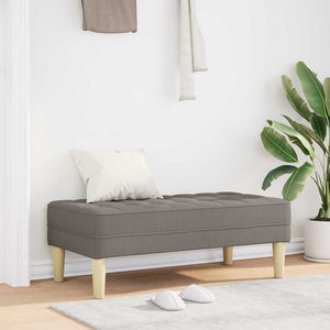 Bank mit Kissen Taupe Stoff 113 cm