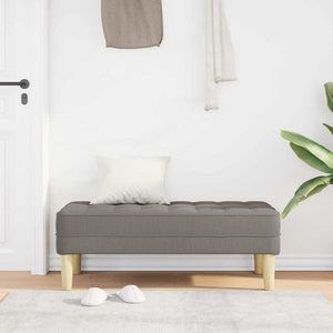 Bank mit Kissen Taupe Stoff 113 cm