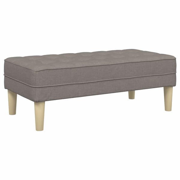 Bank mit Kissen Taupe Stoff 113 cm