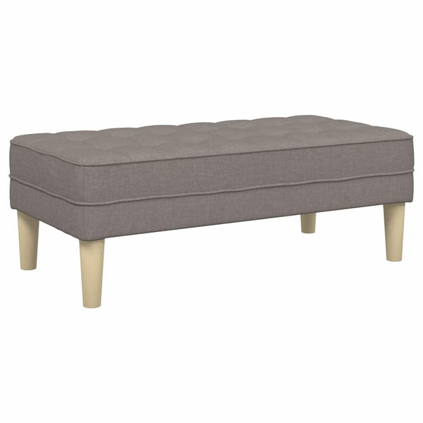 Bank mit Kissen Taupe Stoff 113 cm