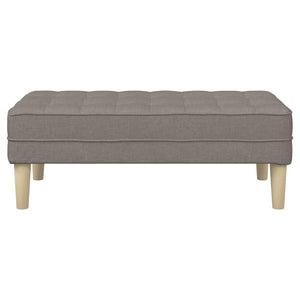 Bank mit Kissen Taupe Stoff 113 cm