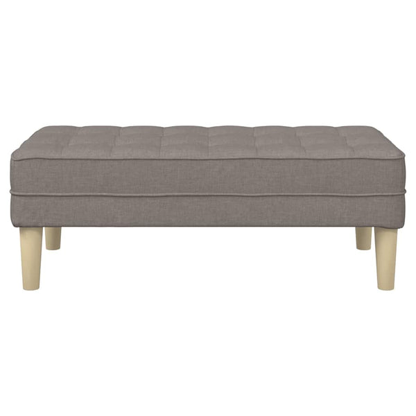 Bank mit Kissen Taupe Stoff 113 cm
