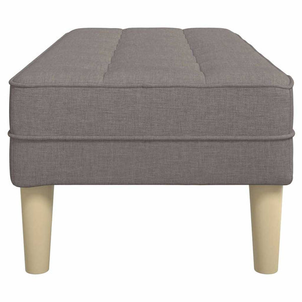 Bank mit Kissen Taupe Stoff 113 cm
