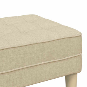 Bank mit Kissen Creme, 113 cm