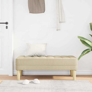 Bank mit Kissen Creme, 113 cm