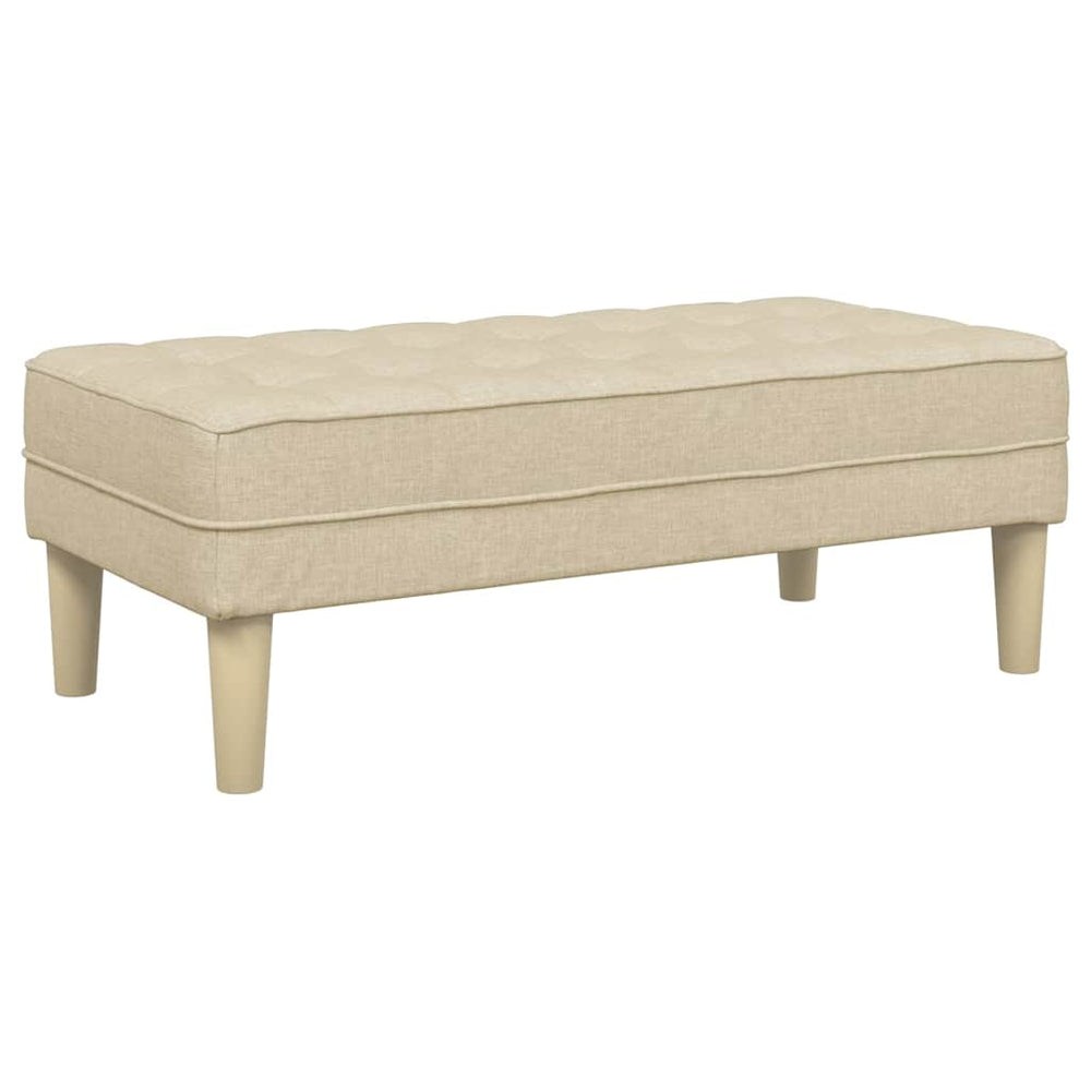 Bank mit Kissen Creme, 113 cm