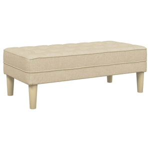 Bank mit Kissen Creme, 113 cm