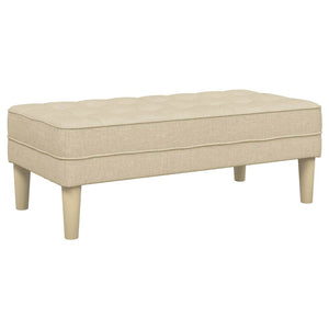 Bank mit Kissen Creme, 113 cm
