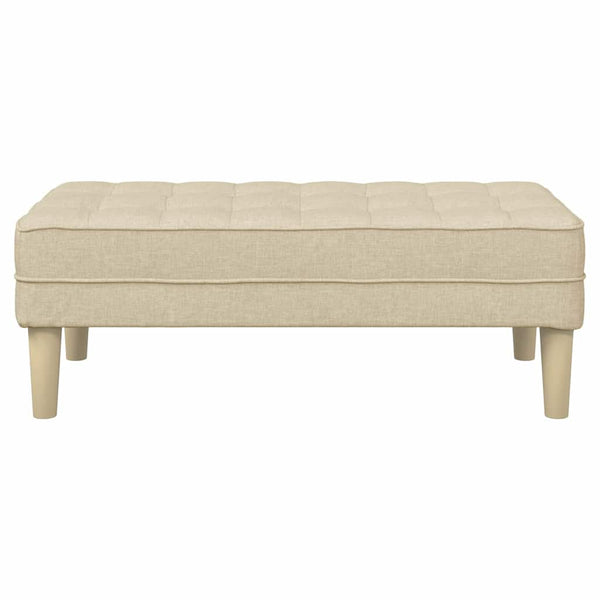 Bank mit Kissen Creme, 113 cm