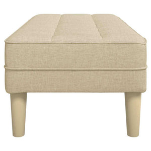 Bank mit Kissen Creme, 113 cm