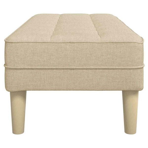 Bank mit Kissen Creme, 113 cm