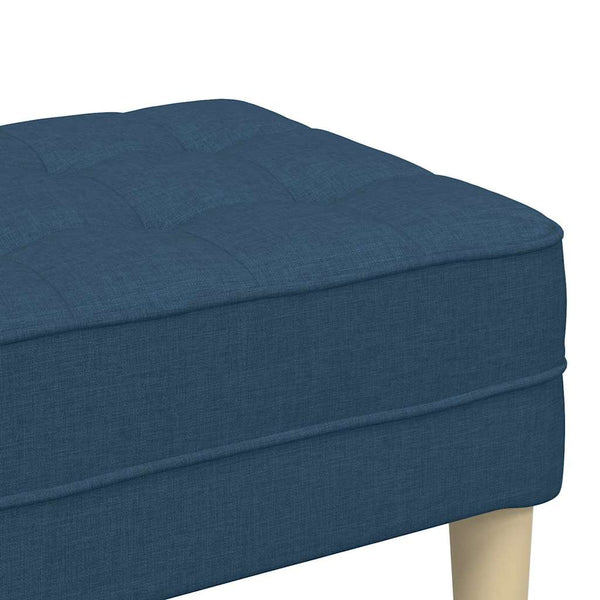 Blaue Bank mit Kissen, 113 cm