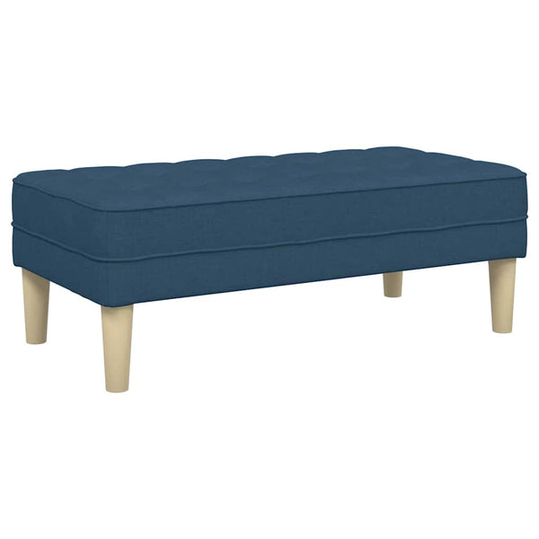 Blaue Bank mit Kissen, 113 cm