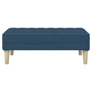 Blaue Bank mit Kissen, 113 cm