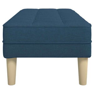 Blaue Bank mit Kissen, 113 cm
