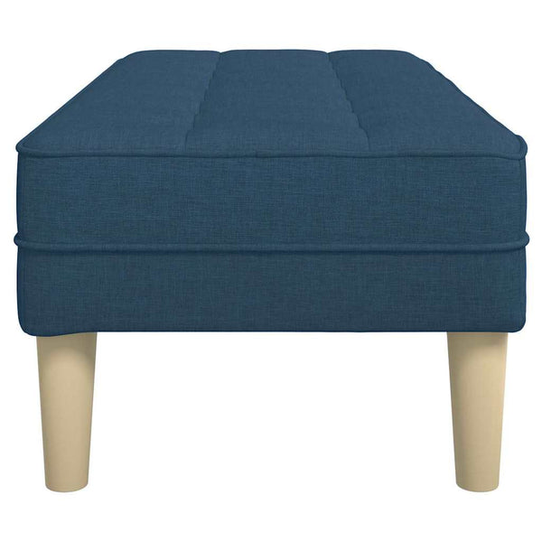 Blaue Bank mit Kissen, 113 cm