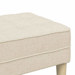 Bank mit Kissen, Leinenstoff, 113 cm
