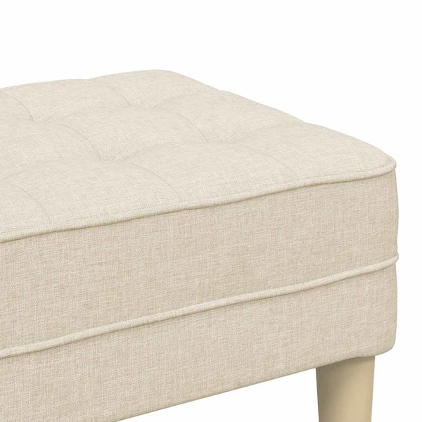 Bank mit Kissen, Leinenstoff, 113 cm
