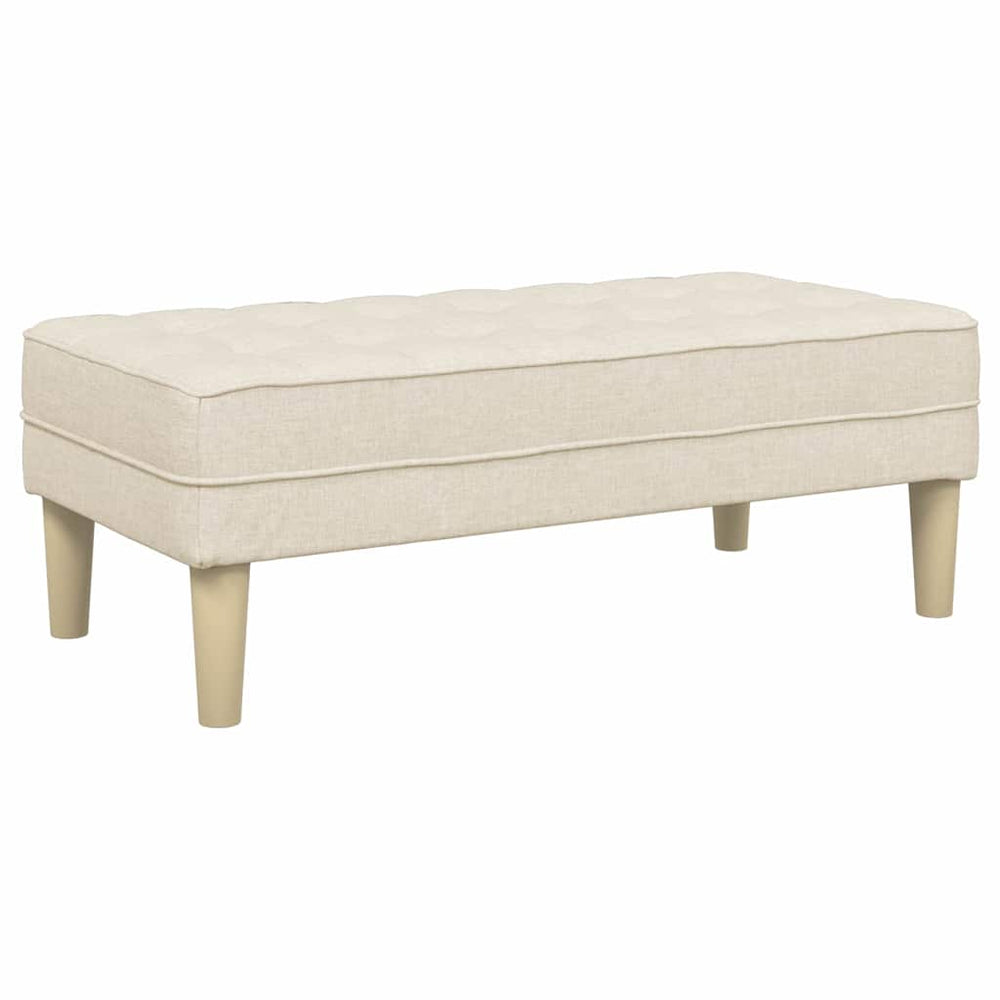 Bank mit Kissen, Leinenstoff, 113 cm