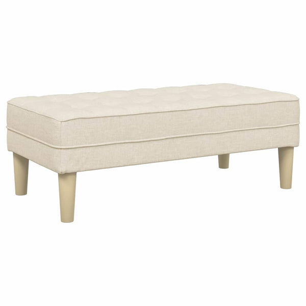 Bank mit Kissen, Leinenstoff, 113 cm