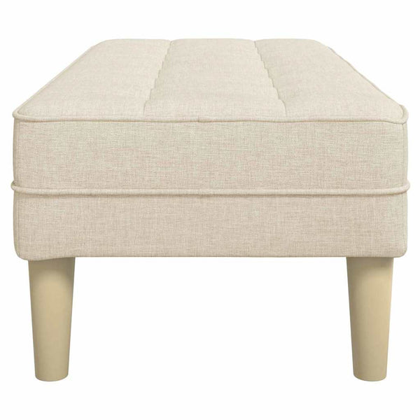 Bank mit Kissen, Leinenstoff, 113 cm