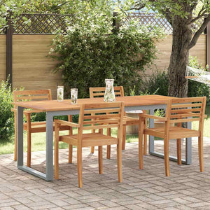 Gartentisch Grau Akazie Massivholz 200x90 cm