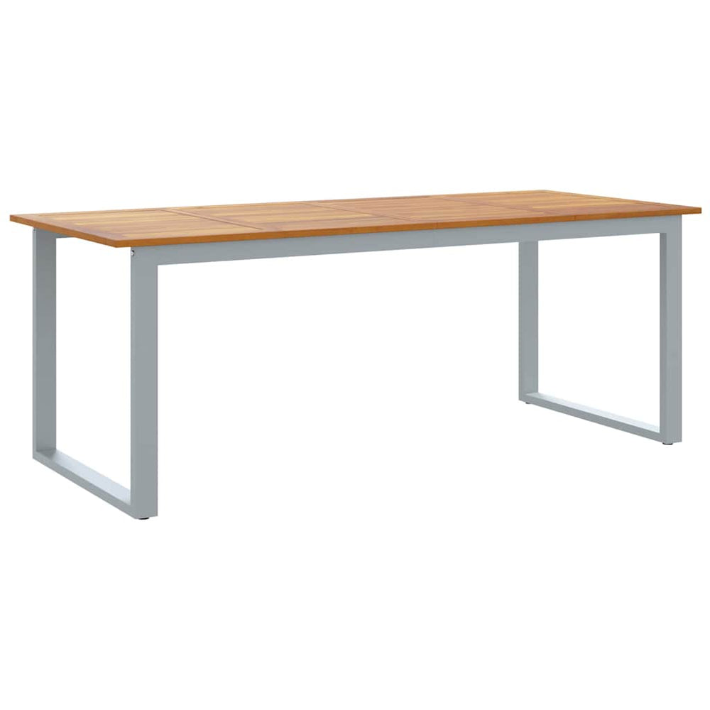 Gartentisch Grau Akazie Massivholz 200x90 cm