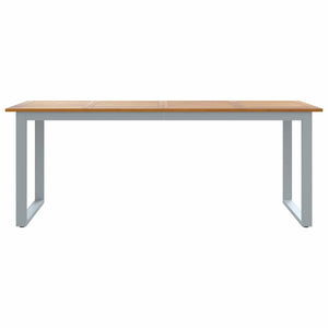 Gartentisch Grau Akazie Massivholz 200x90 cm