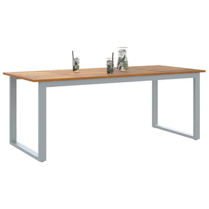 Gartentisch Grau Akazie Massivholz 200x90 cm