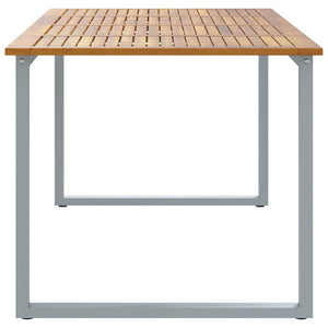 Gartentisch Grau Akazie Massivholz 200x90 cm
