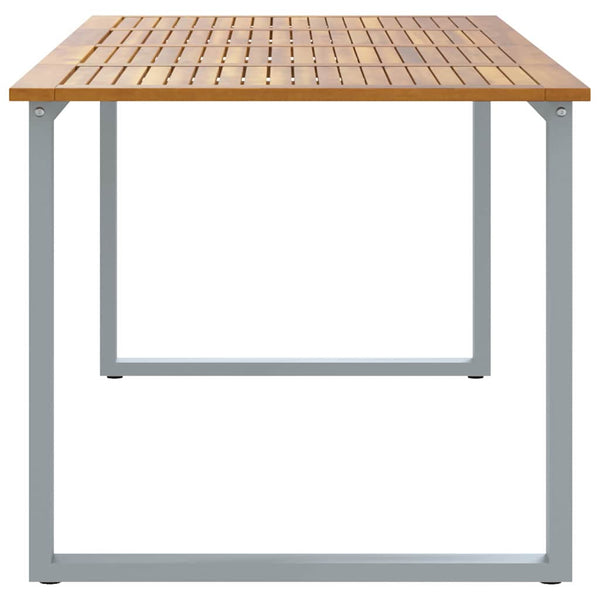 Gartentisch Grau Akazie Massivholz 200x90 cm