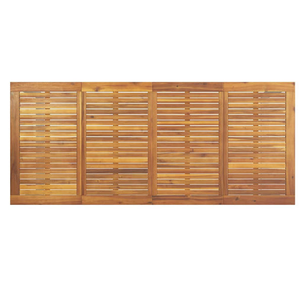 Gartentisch Grau Akazie Massivholz 200x90 cm