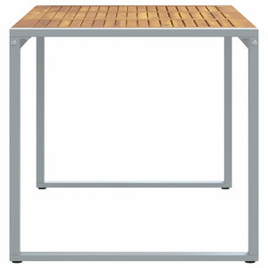 Grauer Gartentisch aus Akazienholz, 140 cm