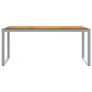 Grauer Gartentisch Akazie Massivholz 180x90 cm