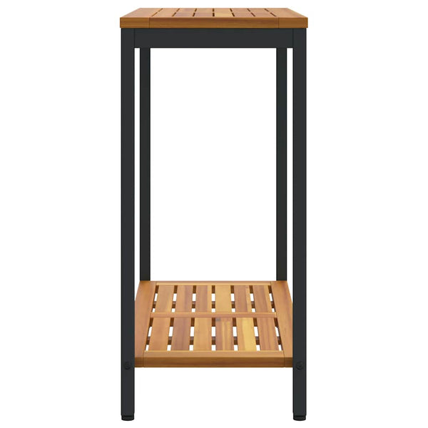 Outdoor Tisch, Natur & Schwarz, 80x35x75 cm