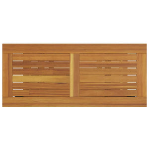 Outdoor Tisch, Natur & Schwarz, 80x35x75 cm