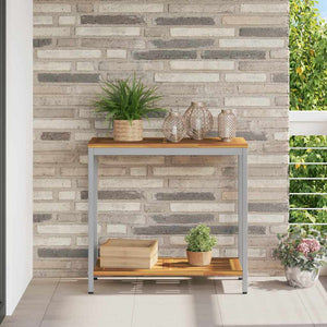 Outdoor Tisch mit Regal, 80x35x75 cm